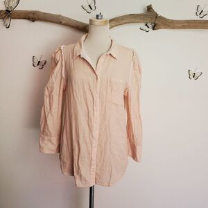 Treasure & bond double layer distressed hem blouse